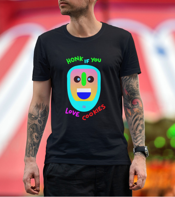 Premium T-Shirt: Honk If You Love Cookies Smiley Face T-Shirt Honk If You Love Cookies Smiley Face T-Shirt