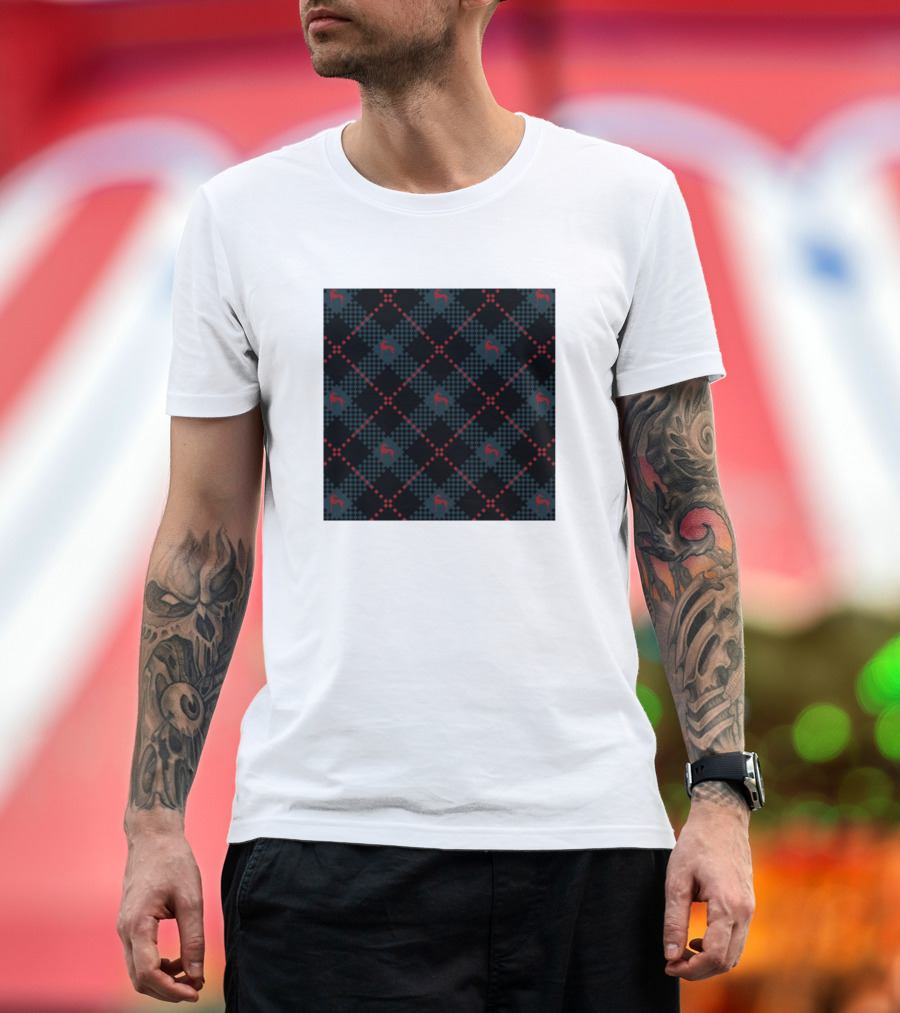 Plaid Greyhound Checkerboard T-Shirt
