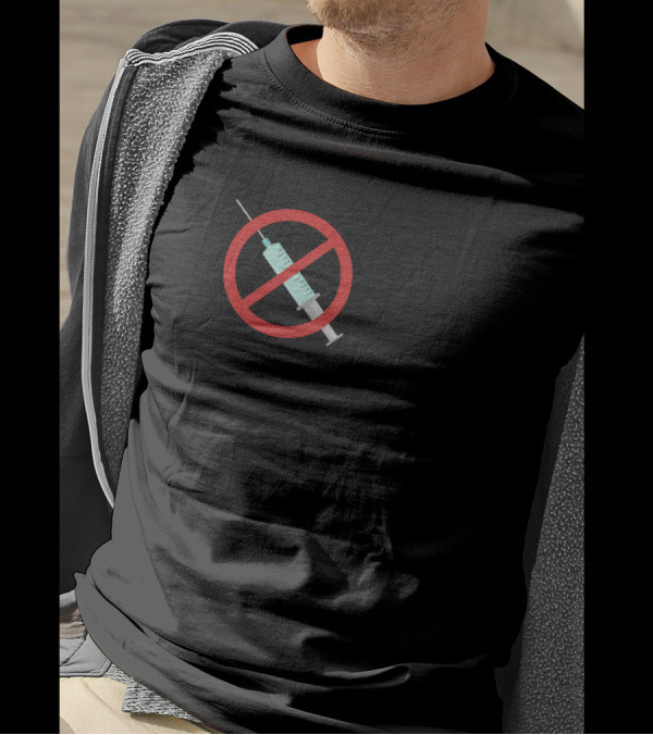 The Science Is Not Settled It's Flawed With Syringe In Prohibition Circle T-Shirt