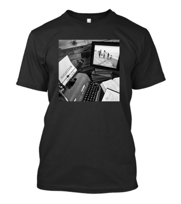 Reflection Typewriter Family Beach Photo T-Shirt