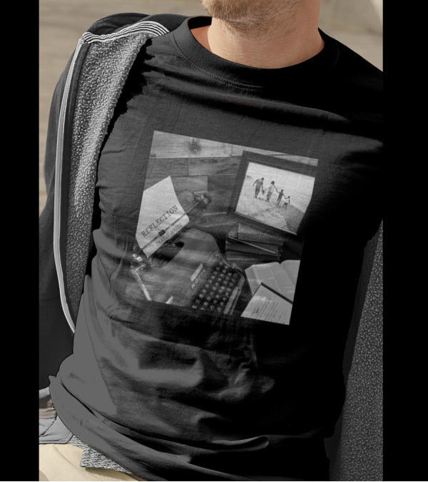Reflection Typewriter Family Beach Photo T-Shirt