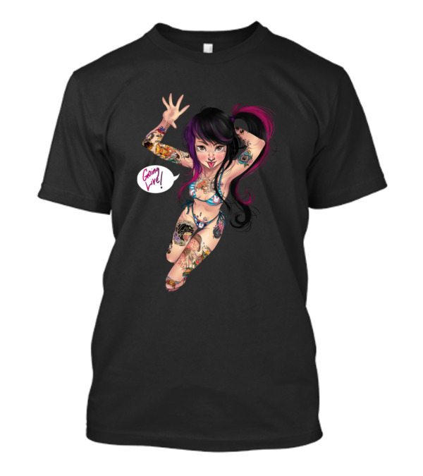 Going Live With Pokeprincxss Tattoo Art Style Featuring Digital Princxss T-Shirt