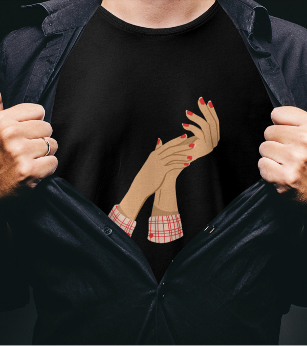 I'm Not Perfect But My Nails Are Red Manicure Text T-Shirt