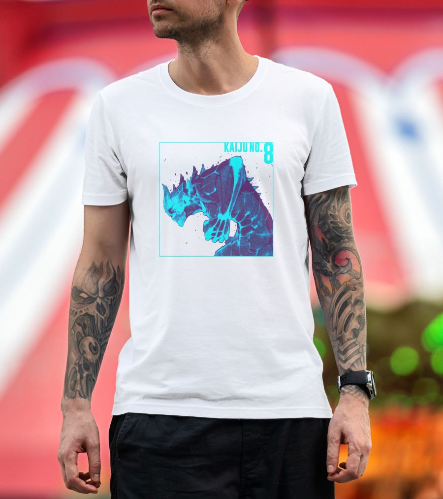Kaiju No 8 Neon Blue Creature Profile T-Shirt