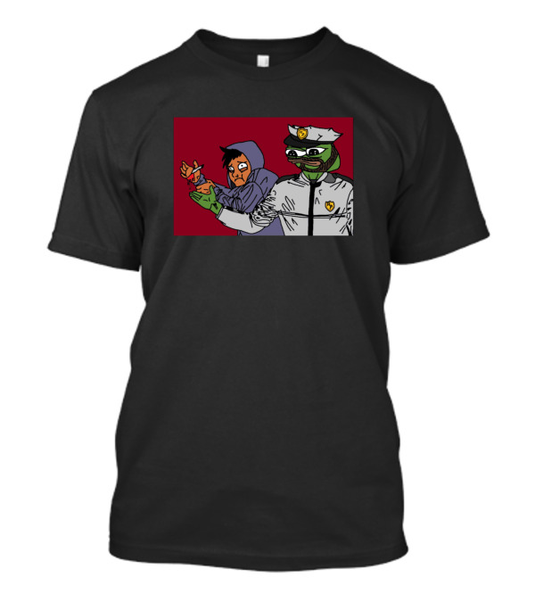 The Hornter Cannot Horntpost Pepe Officer Holding Heart Hoodie Character T-Shirt