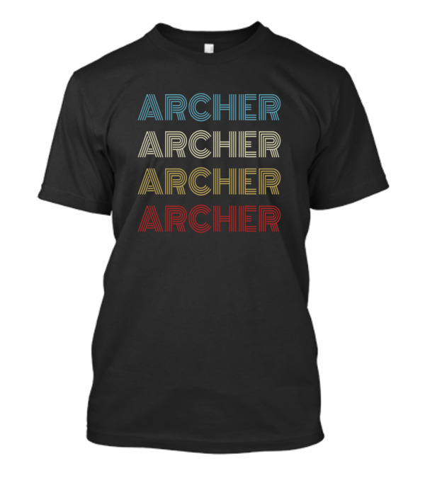 Archer Multicolor Retro Typography Pride T-Shirt