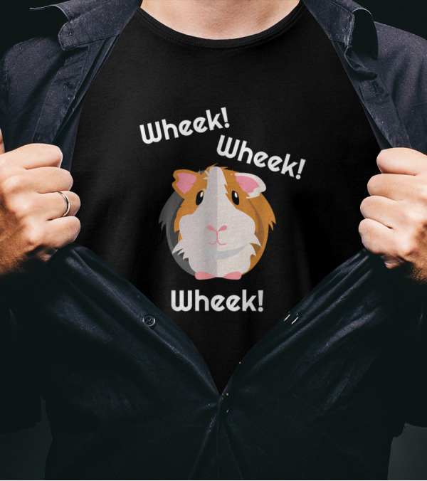 Cute And Funny Guinea Pig Wheek Owner Cavy Lover T-Shirt