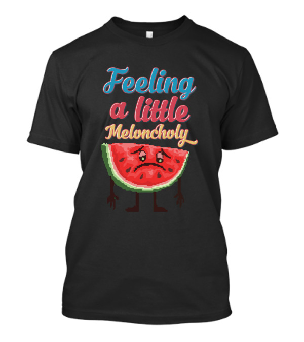 Feeling A Little Meloncholy Melon Slice Pixel T-Shirt