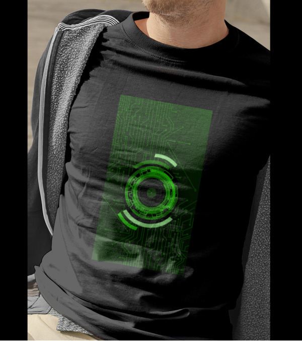 Circuit Board High Tech AI Green Cyber Future T-Shirt