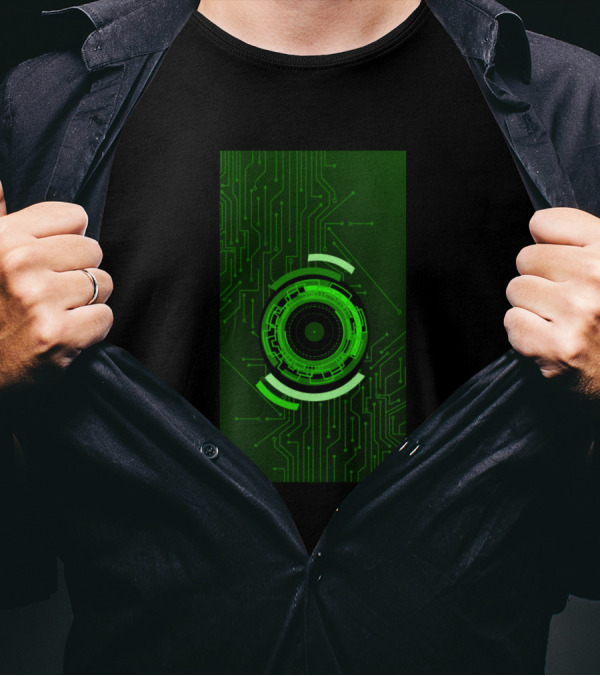 Circuit Board High Tech AI Green Cyber Future T-Shirt