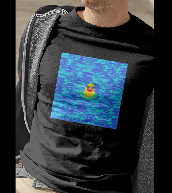 Duck Floating In Blue Pool With Sunglasses T-Shirt
