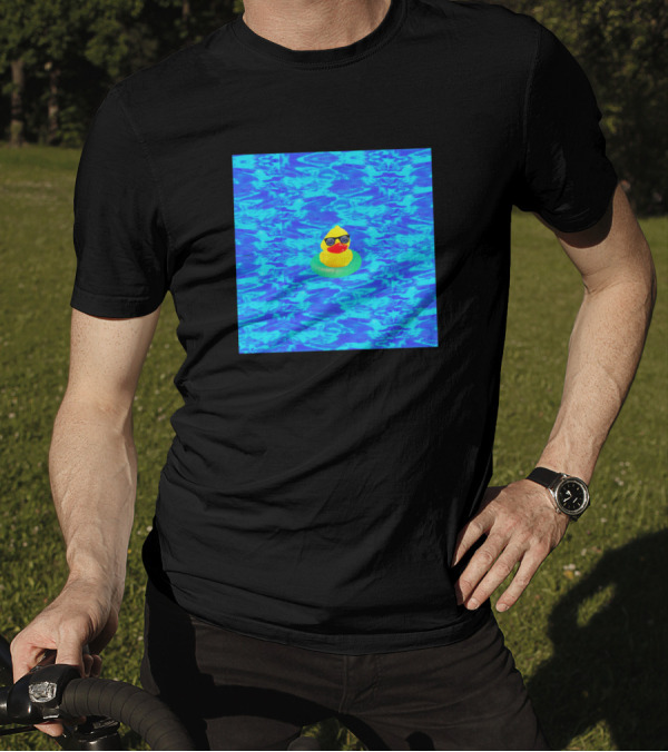 Duck Floating In Blue Pool With Sunglasses T-Shirt