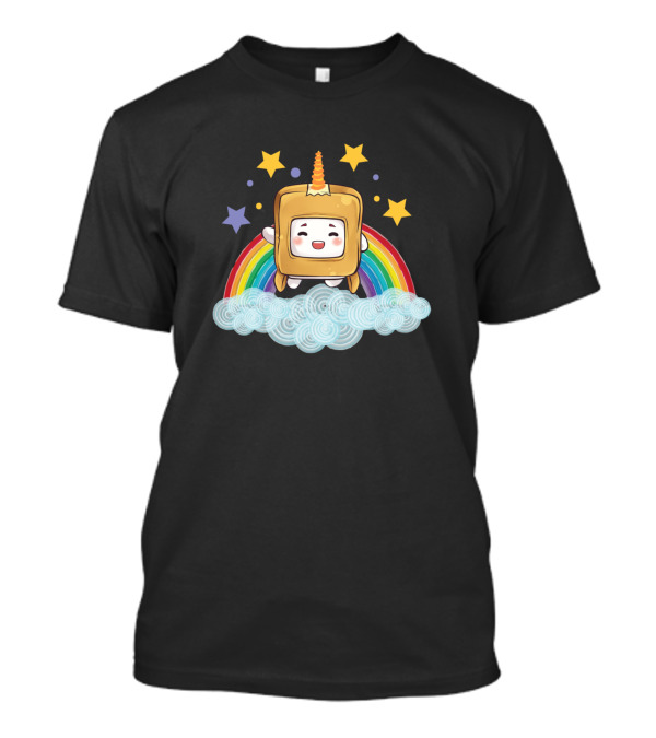 Lankybox Unicorn Rainbow Star Box Character Cloud Scene T-Shirt