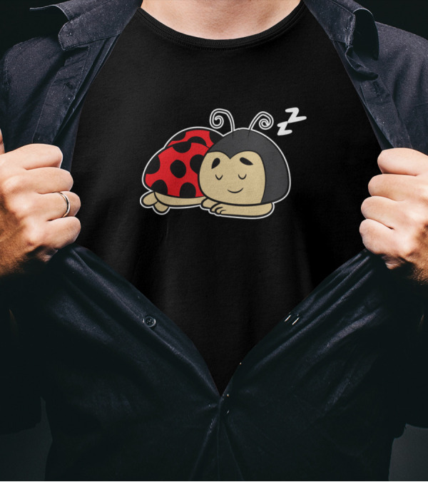 Cute Sleeping Tired Ladybug Napping Ladybu T-Shirt