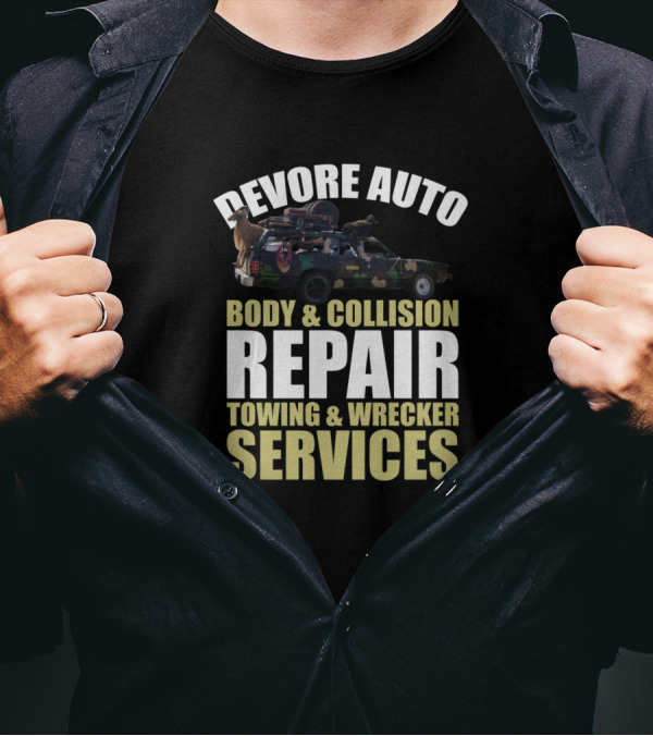 Devore Auto Body Collision Repair Towing Wrecker Services T-Shirt
