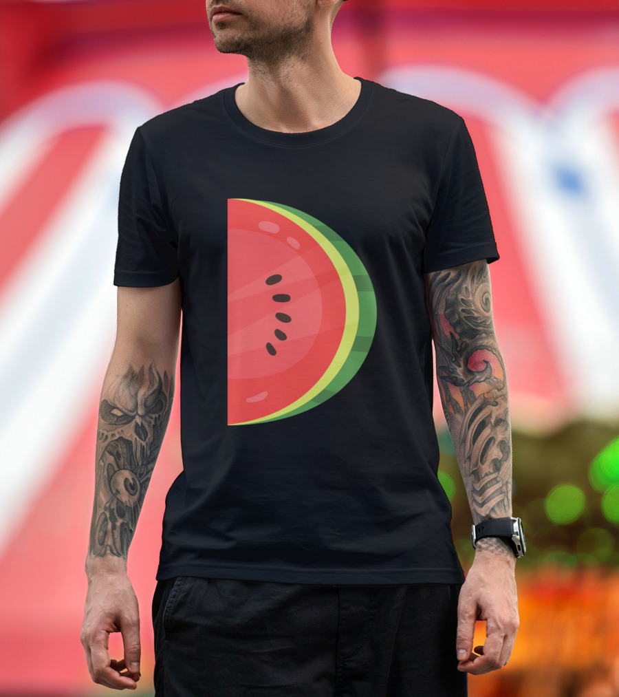 Letter D Watermelon Fruit and Vegetable Alphabet T-Shirt