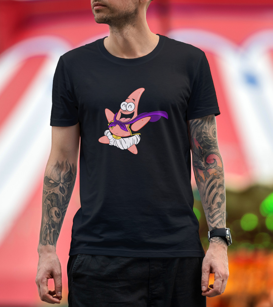 Patrick Star Majin Buu Crossover Character Fusion T-Shirt