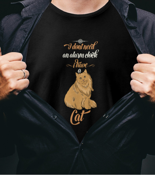 Catoholic I Dont Need An Alarm Clock I Have A Cat T-Shirt