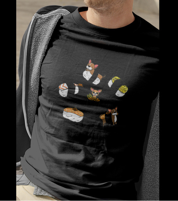 Chihuahua Sushi Roll Fusion Japanese Food Fun T-Shirt