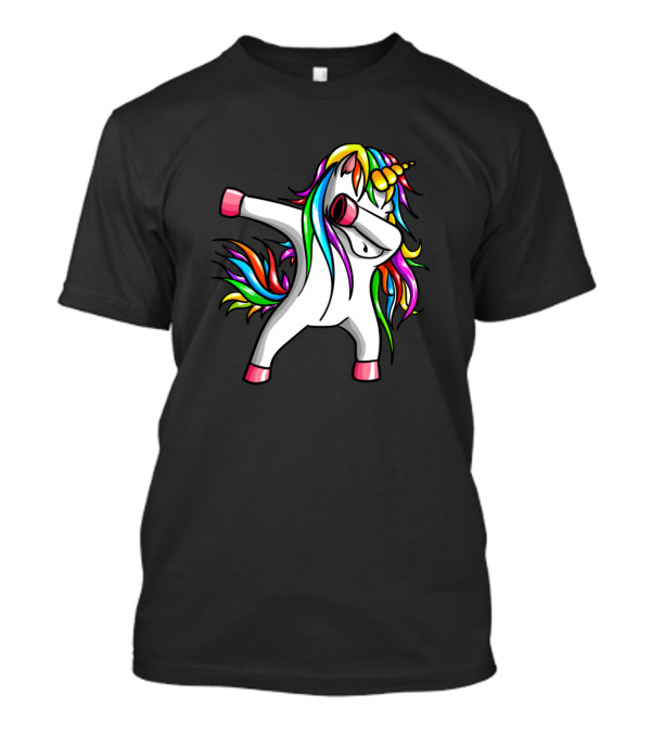 Dabbing Unicorn Rainbow Funny Dance Dab T-Shirt