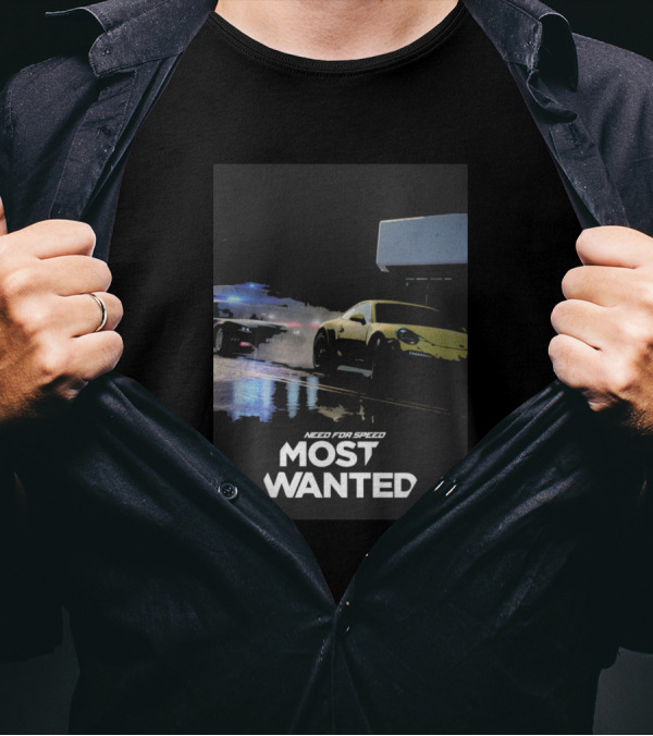 Need For Speed Most Wanted Police Chase Racing Scene T-Shirt