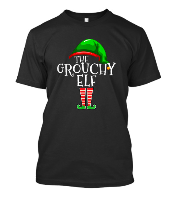 The Grouchy Elf Striped Legs And Green Hat T-Shirt