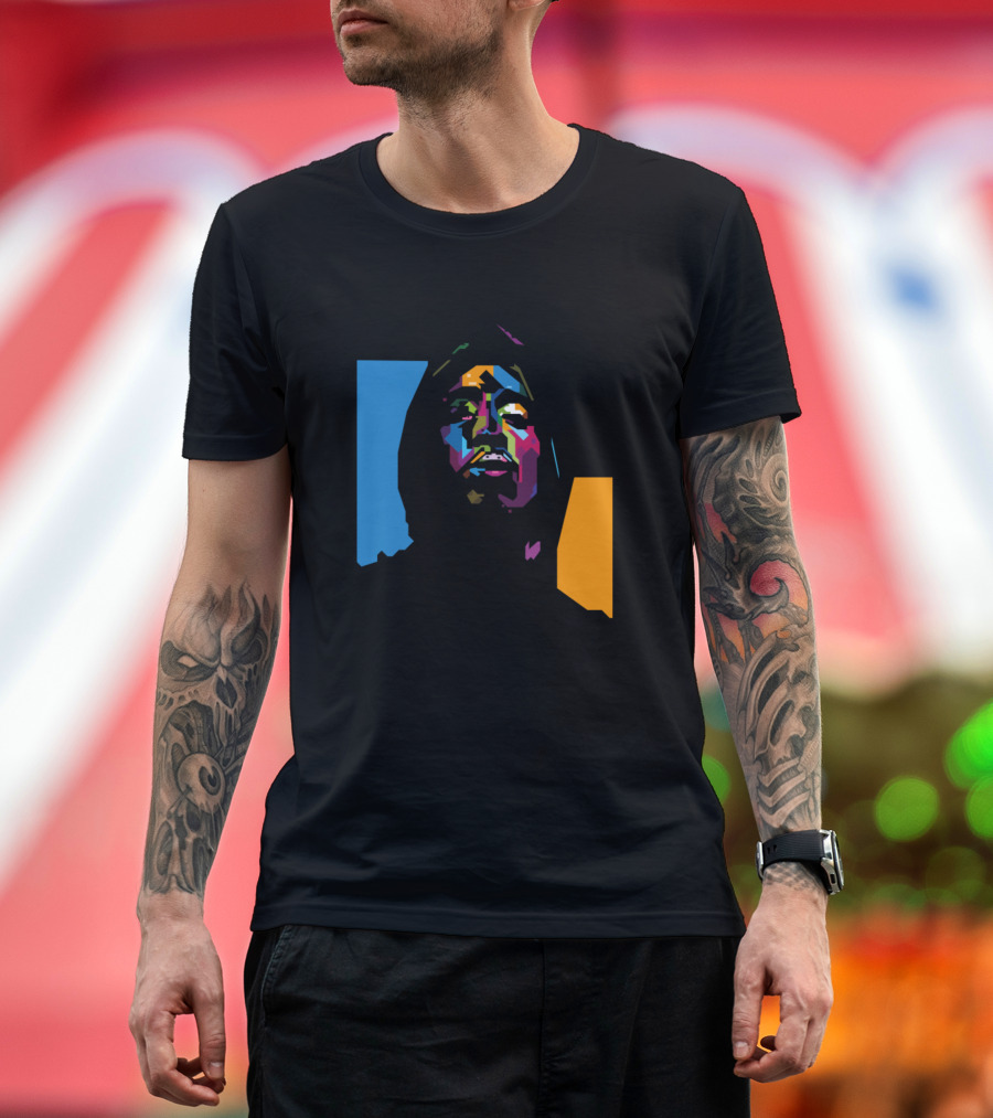 Tupac Hoodie Colorful Pop T-Shirt