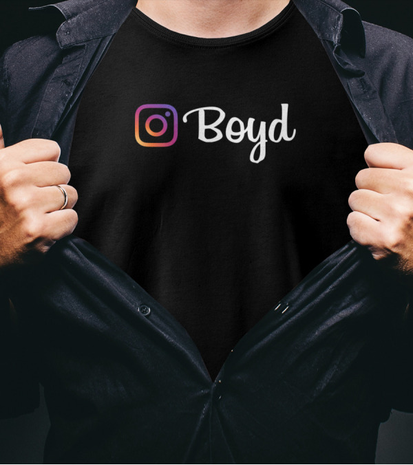 Boyd Instagram Logo Style Family Name T-Shirt