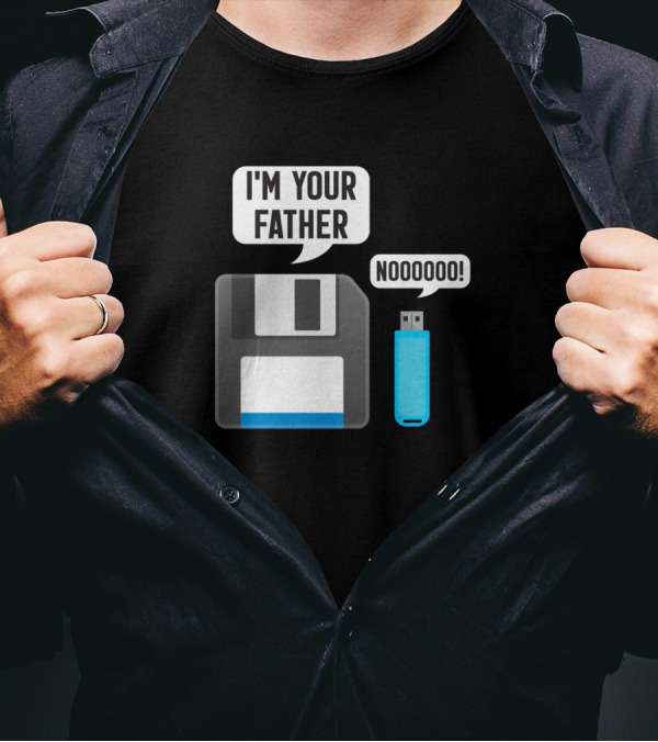 Floppy Disk I'm Your Father USB Flash Drive Noooooo T-Shirt