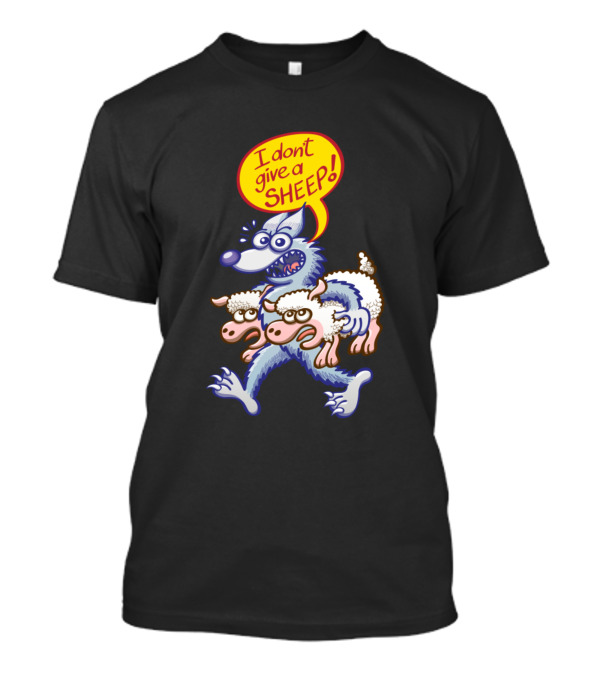 Terrific Wolf Saying I Don't Give A Sheep Puns T-Shirt