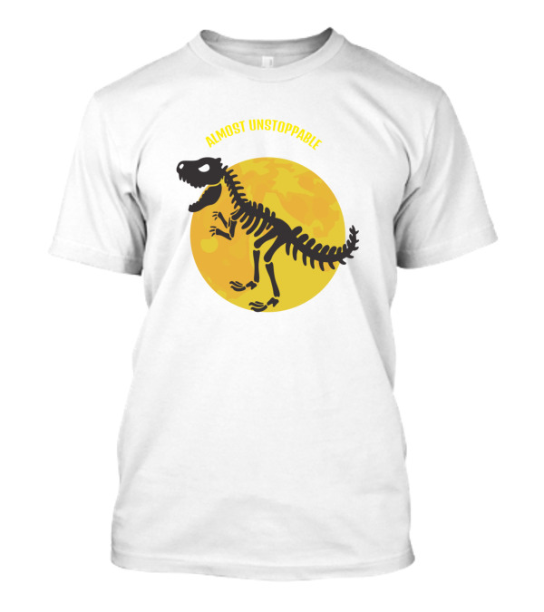 Almost Unstoppable Dinosaur Skeleton Moon T-Shirt