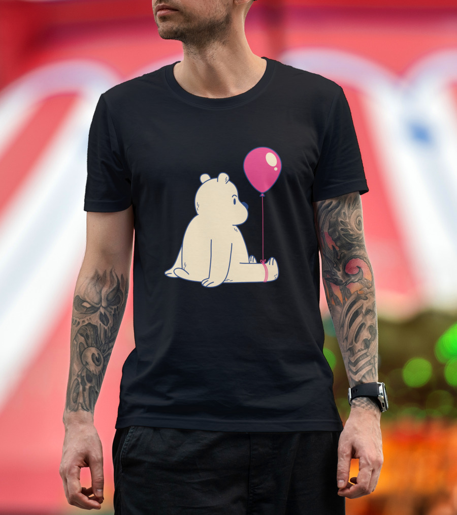 Bear Balloon Sitting Beside Pink Balloon T-Shirt