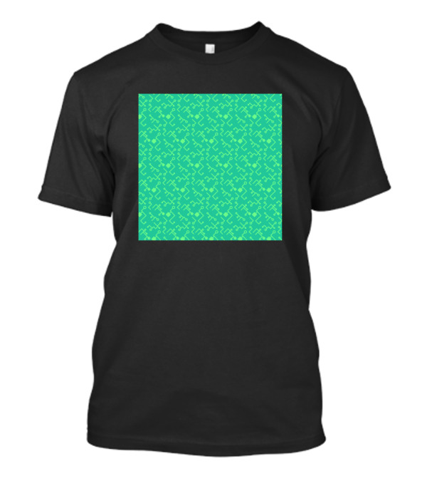Computer Chip High Tech Green Circuit Pattern Neck Gaiter Programmer T-Shirt