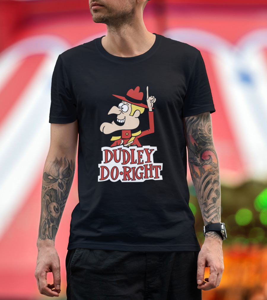 Dudley Do-Right Classic Cartoon Mountie Humor T-Shirt