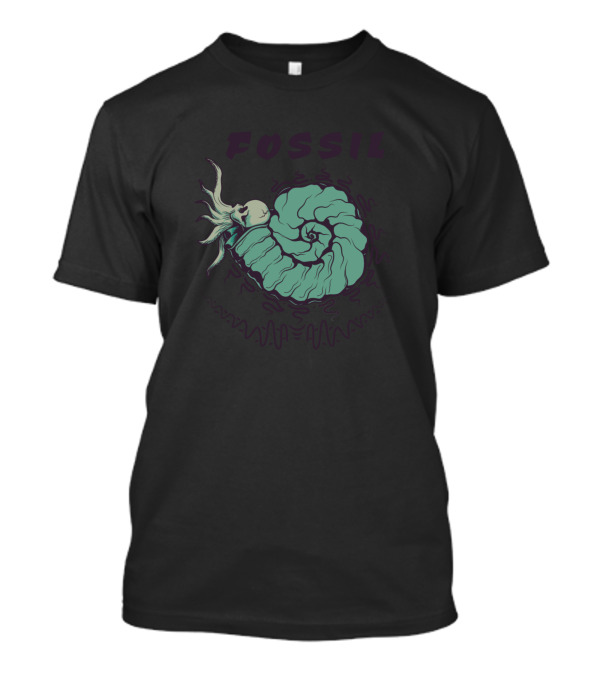 Fossil Skull Nautilus Spiral Band Merchandise T-Shirt