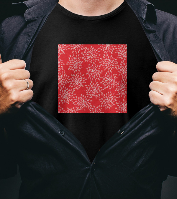 Dandelion Seeds Pattern Red Neck Gaiter T-Shirt