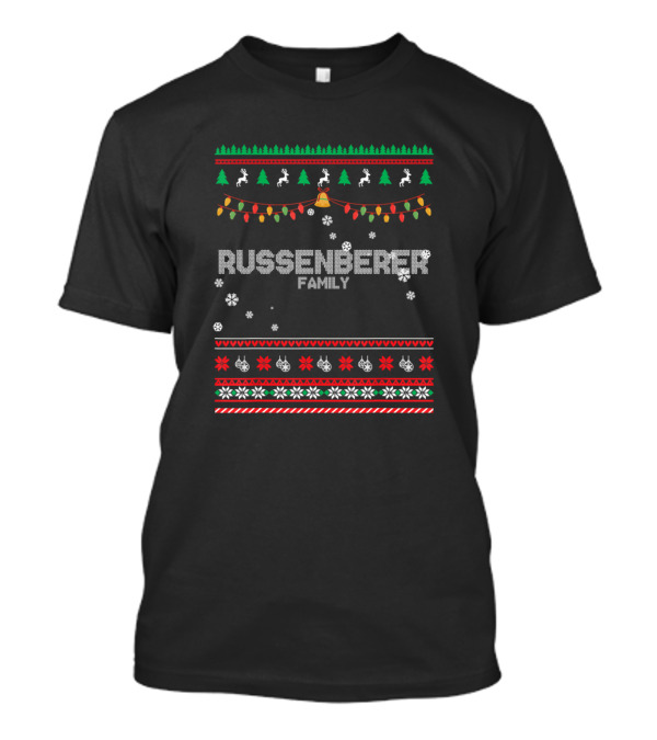 Russenberer Family Christmas Merry Xmas Festive T-Shirt