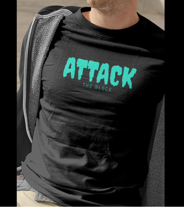 Attack The Block Movie Logo Phrase Text T-Shirt