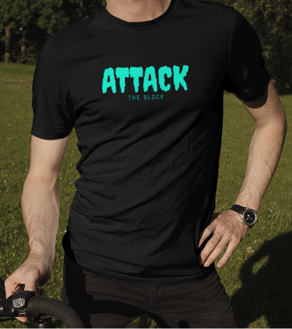 Attack The Block Movie Logo Phrase Text T-Shirt