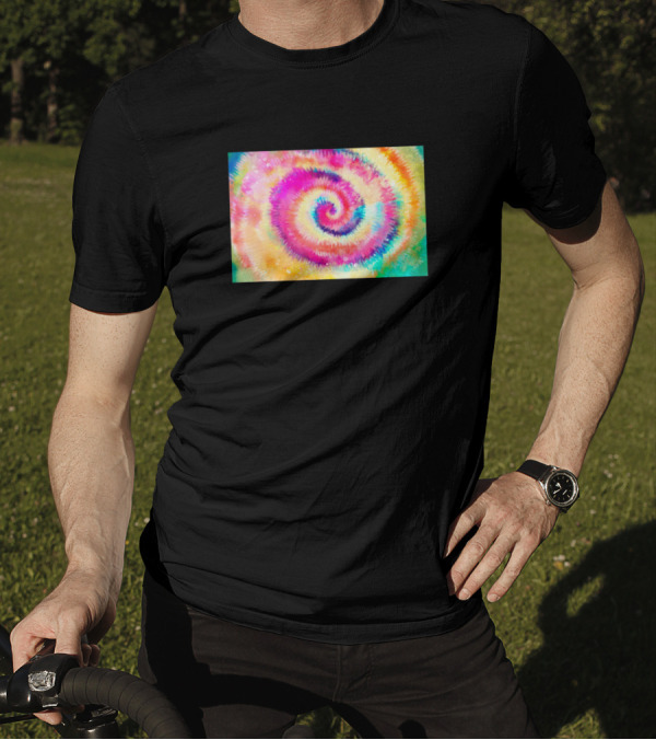 Bohemian Multi-Color Tie Dye Spiral T-Shirt