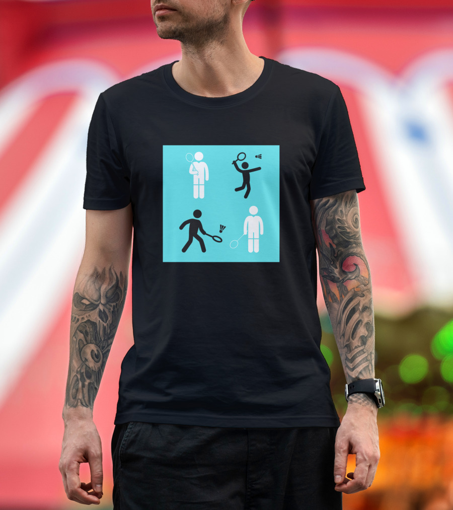 Instruction For Badminton Players Silhouette Moves T-Shirt