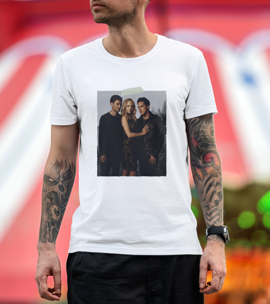 Klaus Caroline Tyler Hello Love The Vampire Diaries Cast T-Shirt
