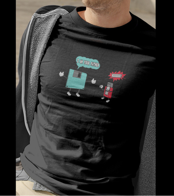 Computer Engineering Floppy Disk I Am Your Father Nooooooo T-Shirt