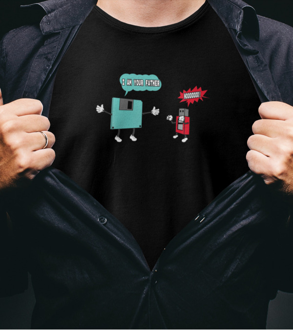 Computer Engineering Floppy Disk I Am Your Father Nooooooo T-Shirt