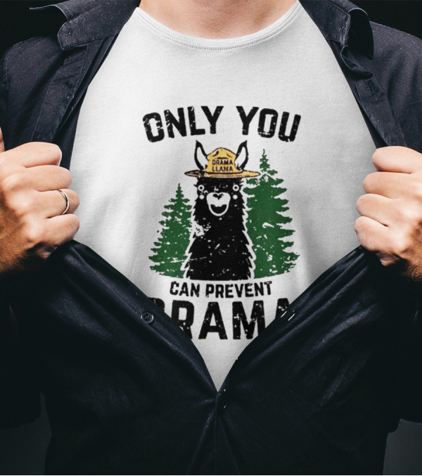 Only You Can Prevent Drama Llama Forest Hat T-Shirt