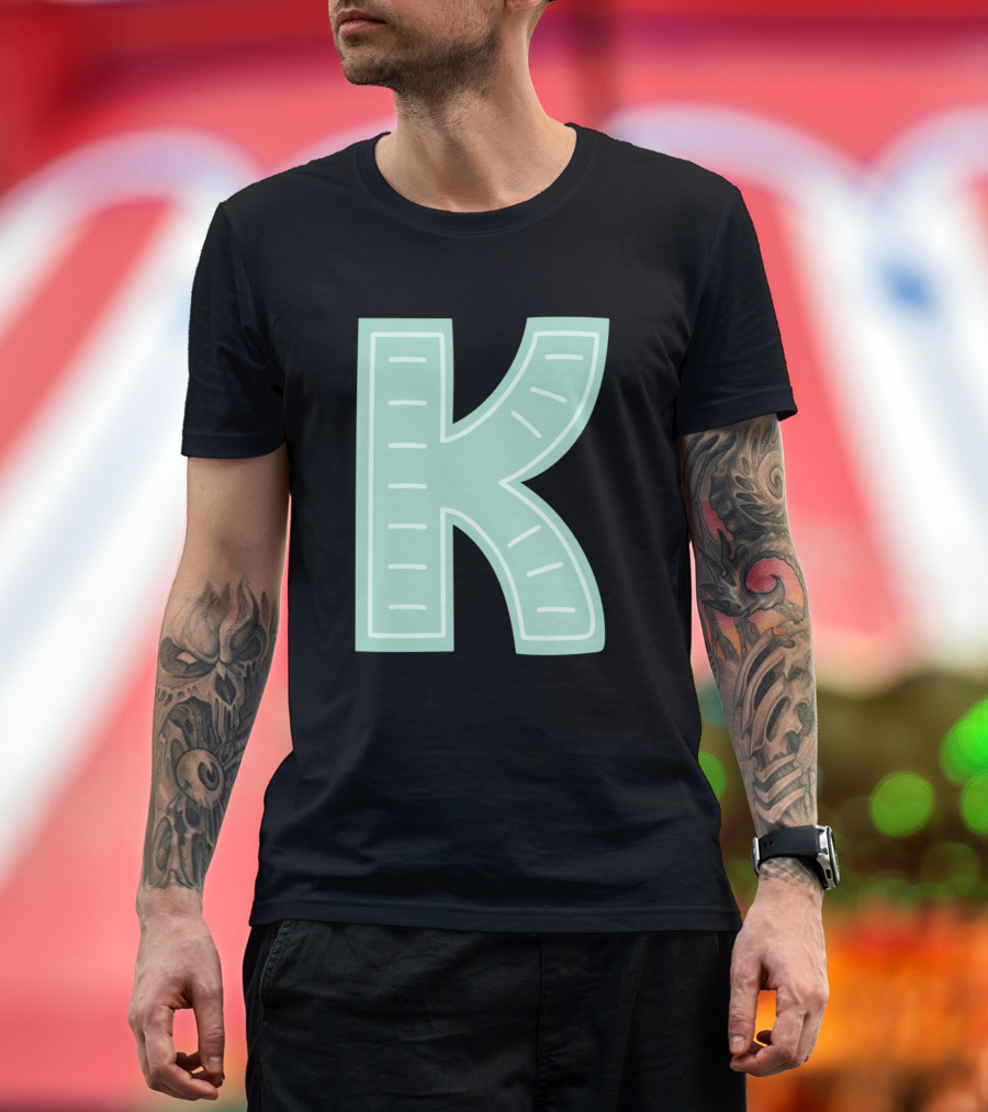 K Forest Alphabet Letter T-Shirt