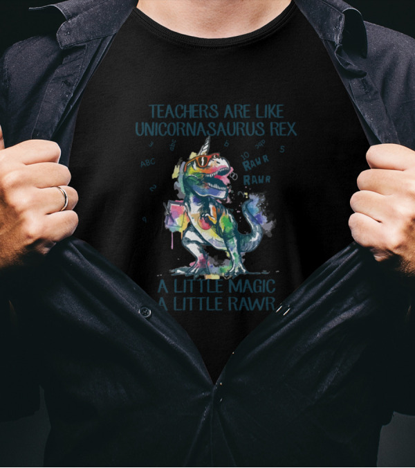 Teachers Are Like Unicornasaurus Rex A Little Magic A Little Rawr T-Shirt