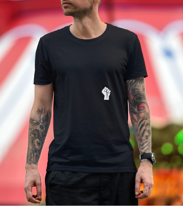 Premium T-Shirt: THE WHOLE WORLD IS WATCHING Peace Heart Fist T-Shirt THE WHOLE WORLD IS WATCHING Peace Heart Fist T-Shirt