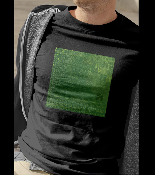 Green Binary Code Circuit Board Digital PC T-Shirt