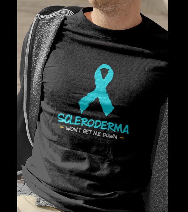 Scleroderma Won't Get Me Down Awareness Ribbon Survivor Warrior T-Shirt